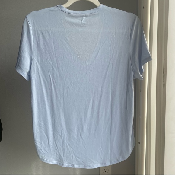 PacSun Me to We Sky Blue cut out v neck chocker style oversized t-shirt - Picture 3 of 5